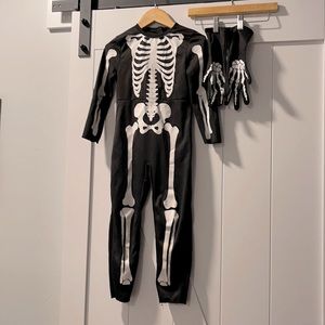 Glow in the dark skeleton costume 4t